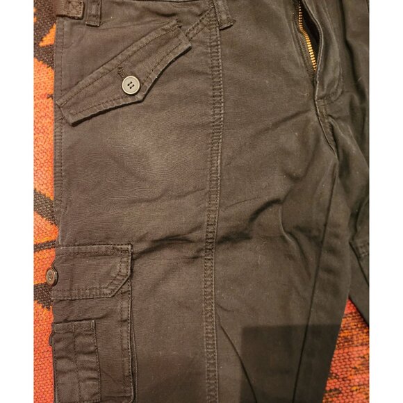 NEW Y2K Women's H&M Black Cargo Pants Size 12 Multiple Pockets 100% Cotton - Picture 12 of 16